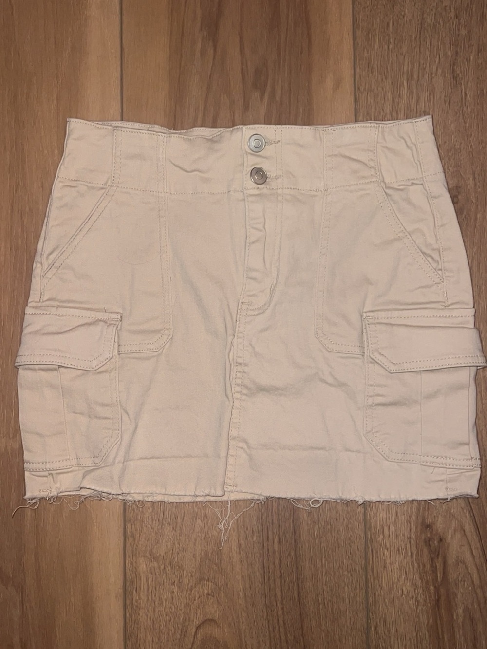Altar’d State - Light Cream Cargo Mini Skirt